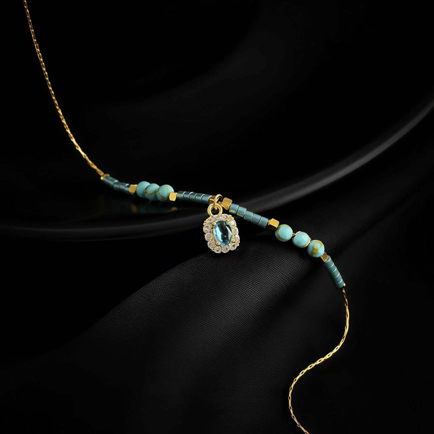 Mint Mambo — Minimalist Diamond Bead Chain - Image 9