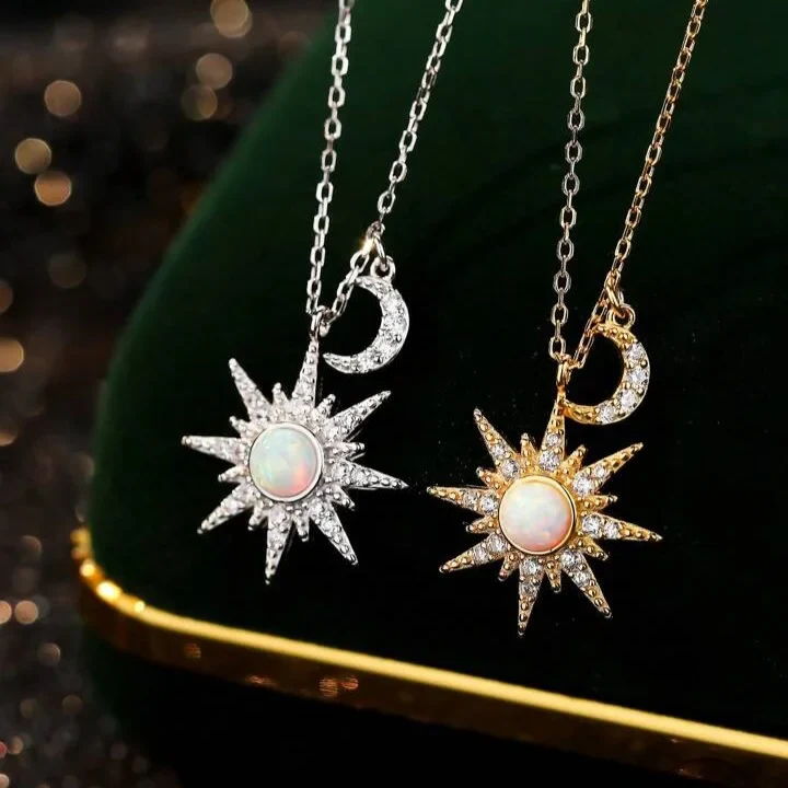 For Bonus Daughter - Hearts Are Linked Moon And Star Necklace - Image 4