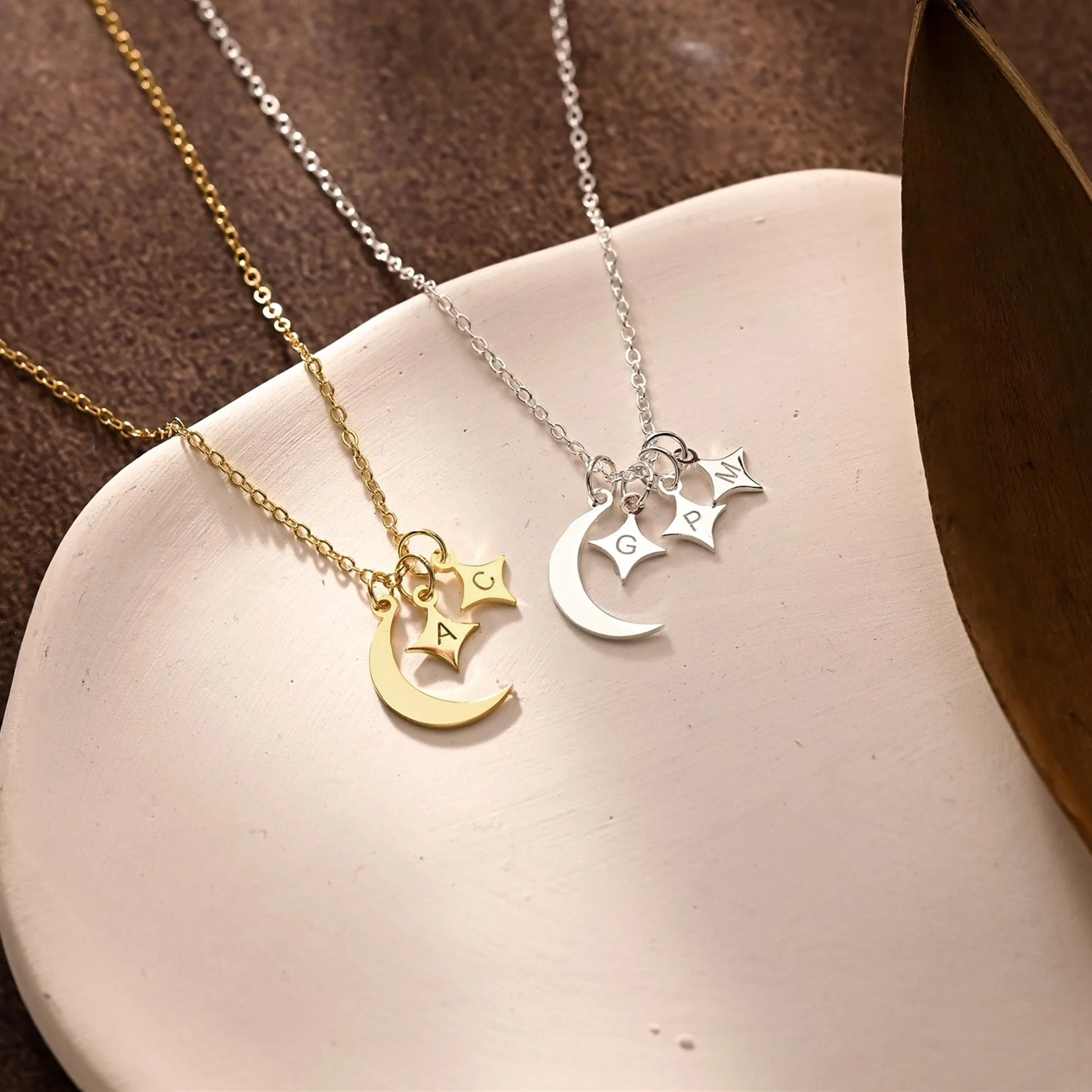For Love- Custom Moon and Star Necklace - Image 10