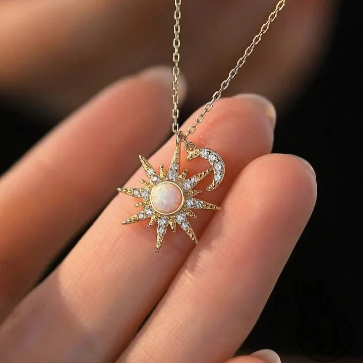 To Unbiological Daughter - We Are Forever Linked Together Moon And Star Necklace - Image 4