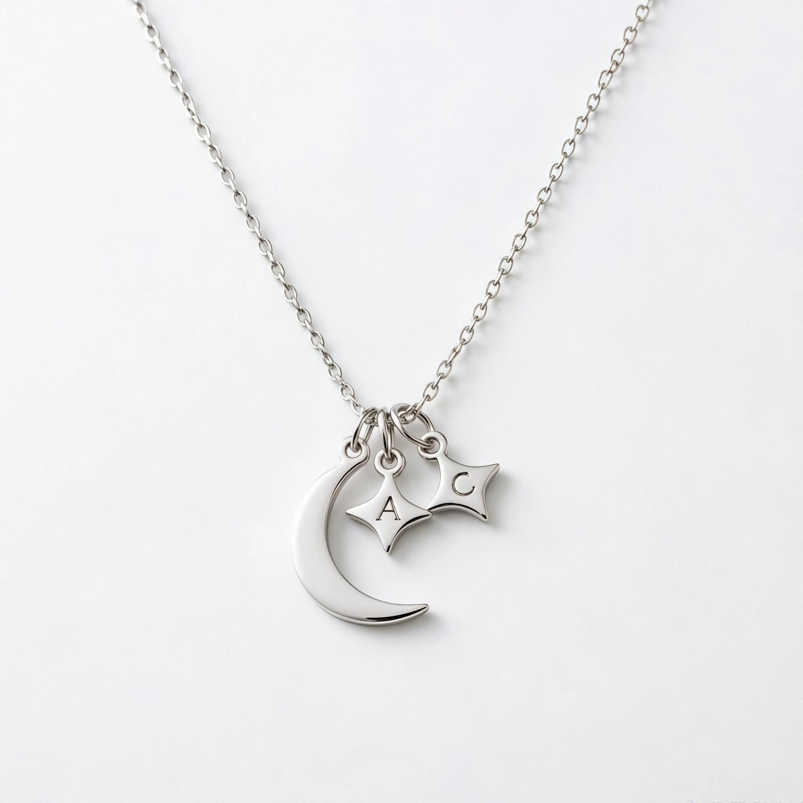 For Love- Custom Moon and Star Necklace - Image 4