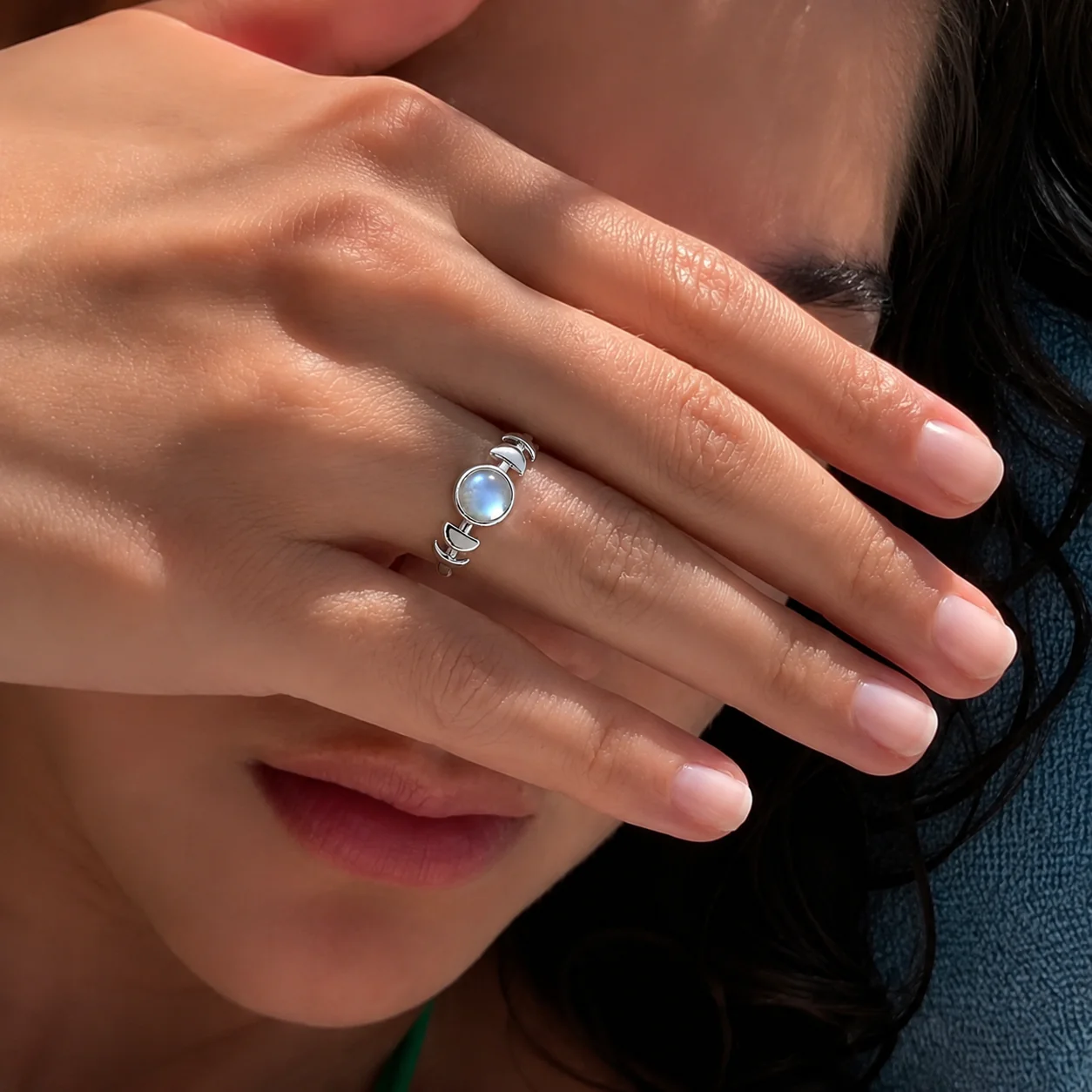 This Too Shall Pass Moon Phases Moonstone Ring - Image 4