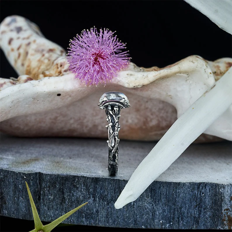Moonstone Ring“Soma”-SS-Moonstone Jewelry - Image 4