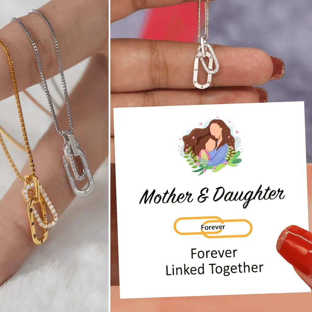 Hot Sale🎁"Mother & Daughter Forever Linked Together" Necklace