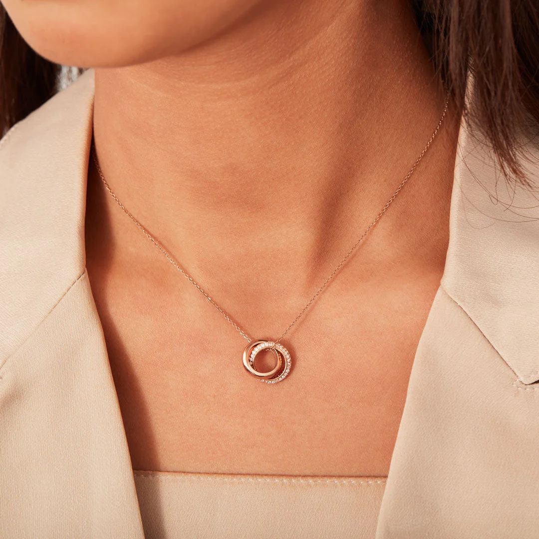 Mother Daughter Love Forever Interlocking Necklace - Image 5