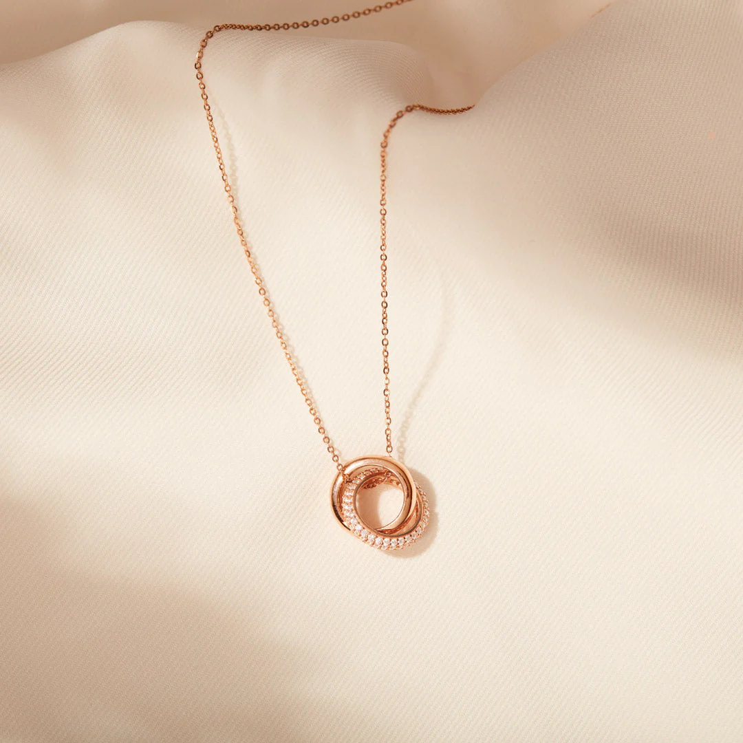 Mother Daughter Love Forever Interlocking Necklace - Image 8