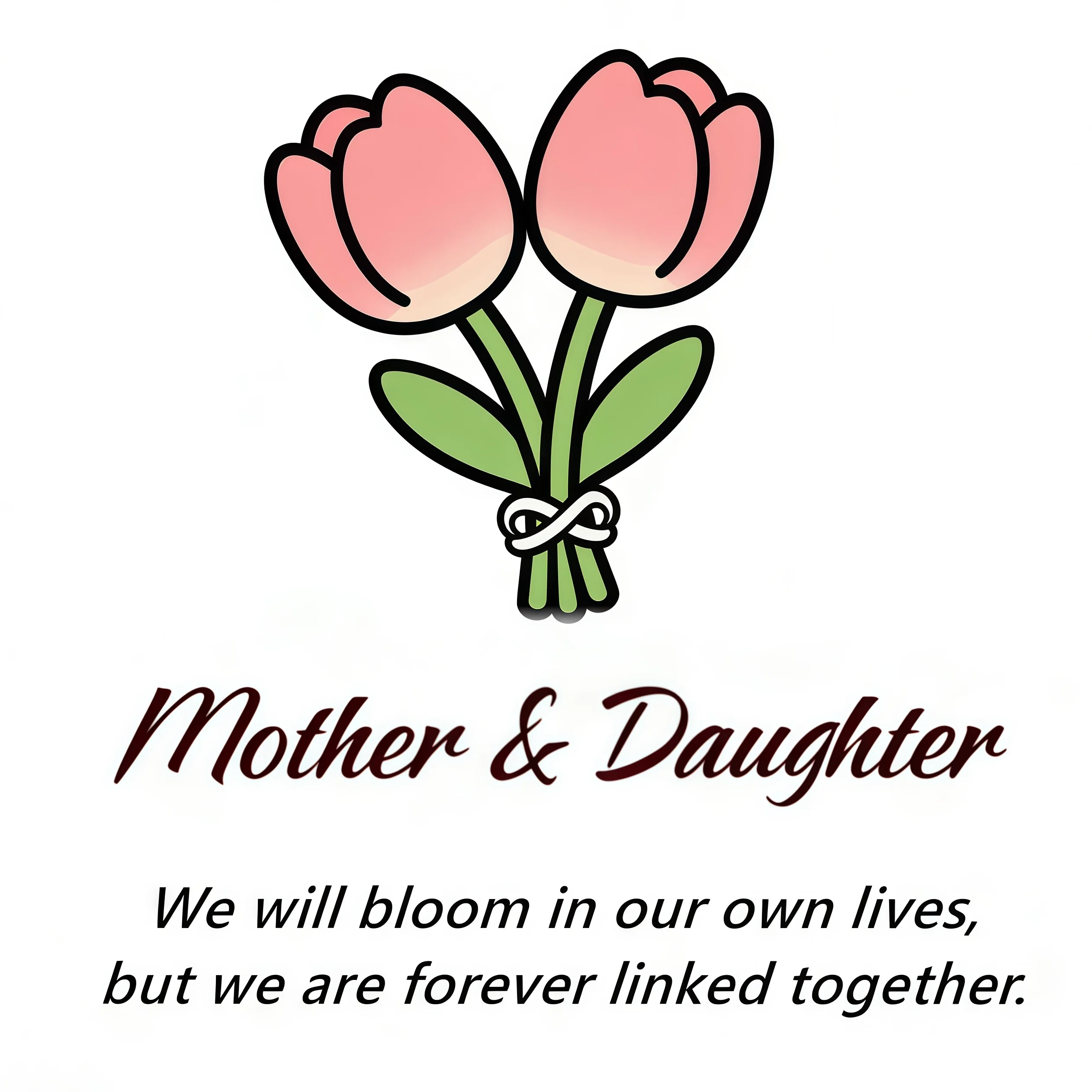Mother&Daughter Double Birthstones Tulip Ring - Image 10