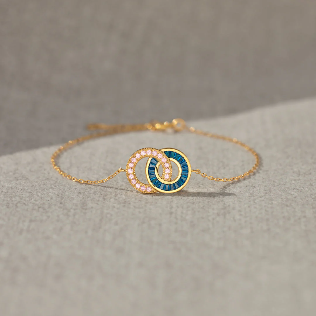 Mother & Son Linking Circles Bracelet - Image 4