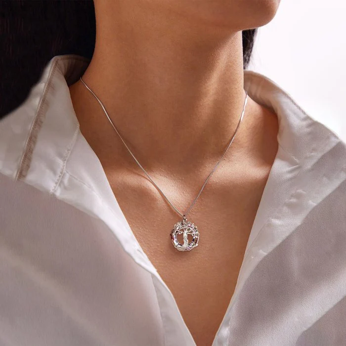 For Mom - Mother is the Family Root Tree Necklace - Image 3
