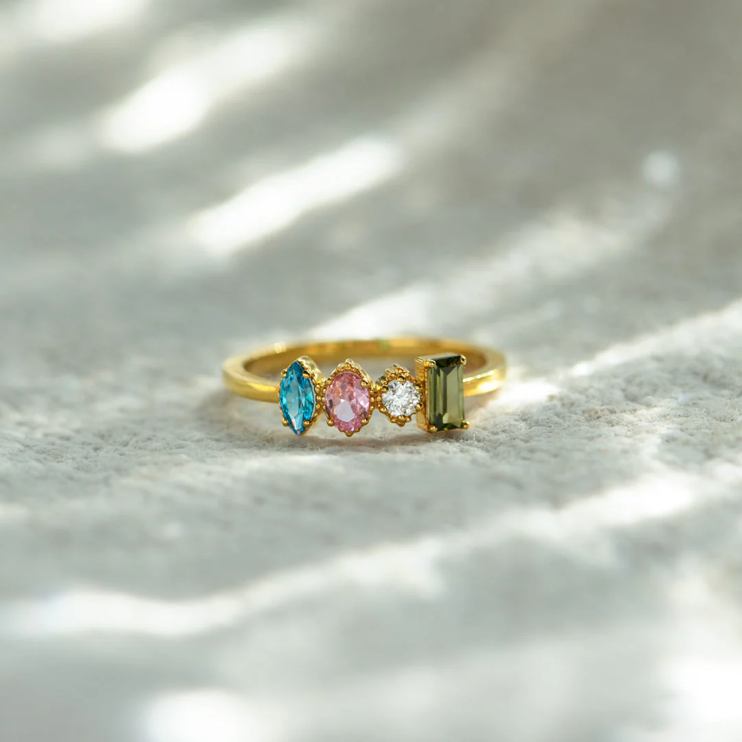 1-5 Multi Shaped Birthstones Mother's Ring - Image 6
