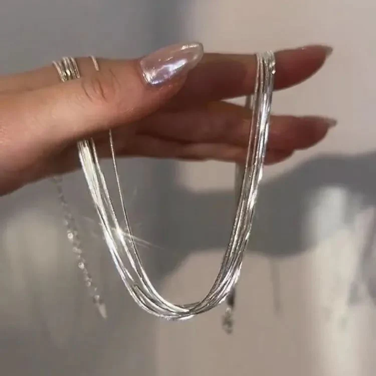 Hot Sale🎁Galaxy Sparkle Multi-layered Metal Necklace - Image 4