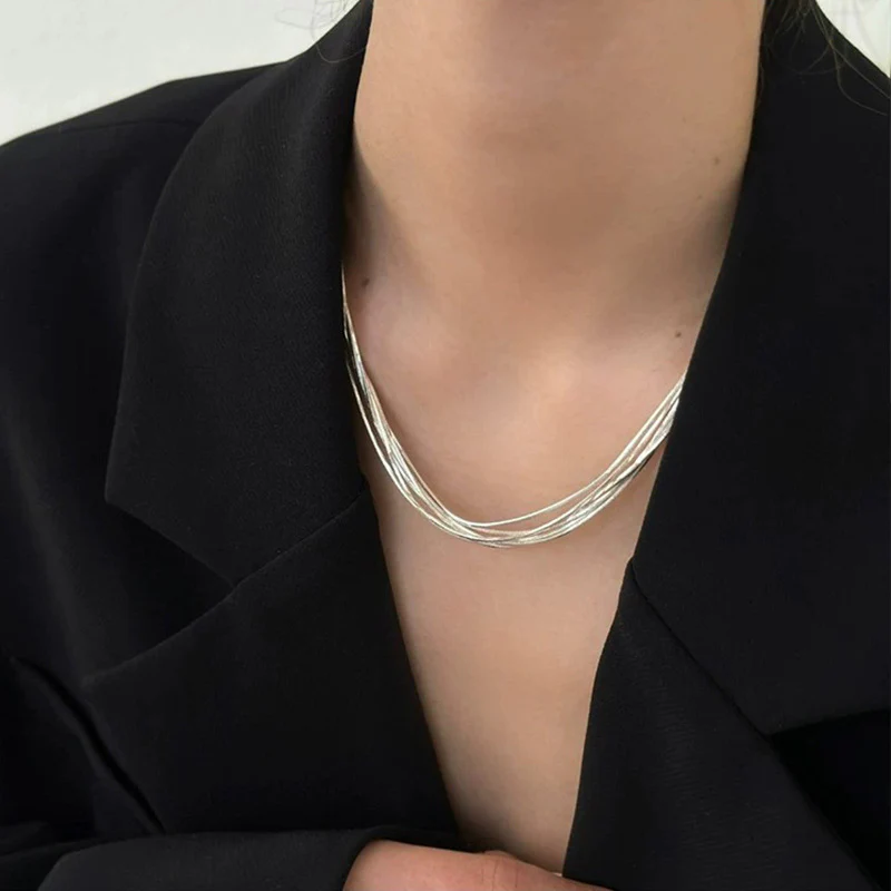 Hot Sale🎁Galaxy Sparkle Multi-layered Metal Necklace - Image 5
