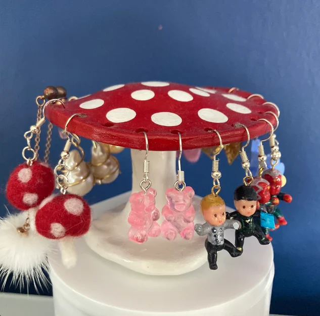 🍄Mushroom Earring Holder Decorative Ornament - Image 5