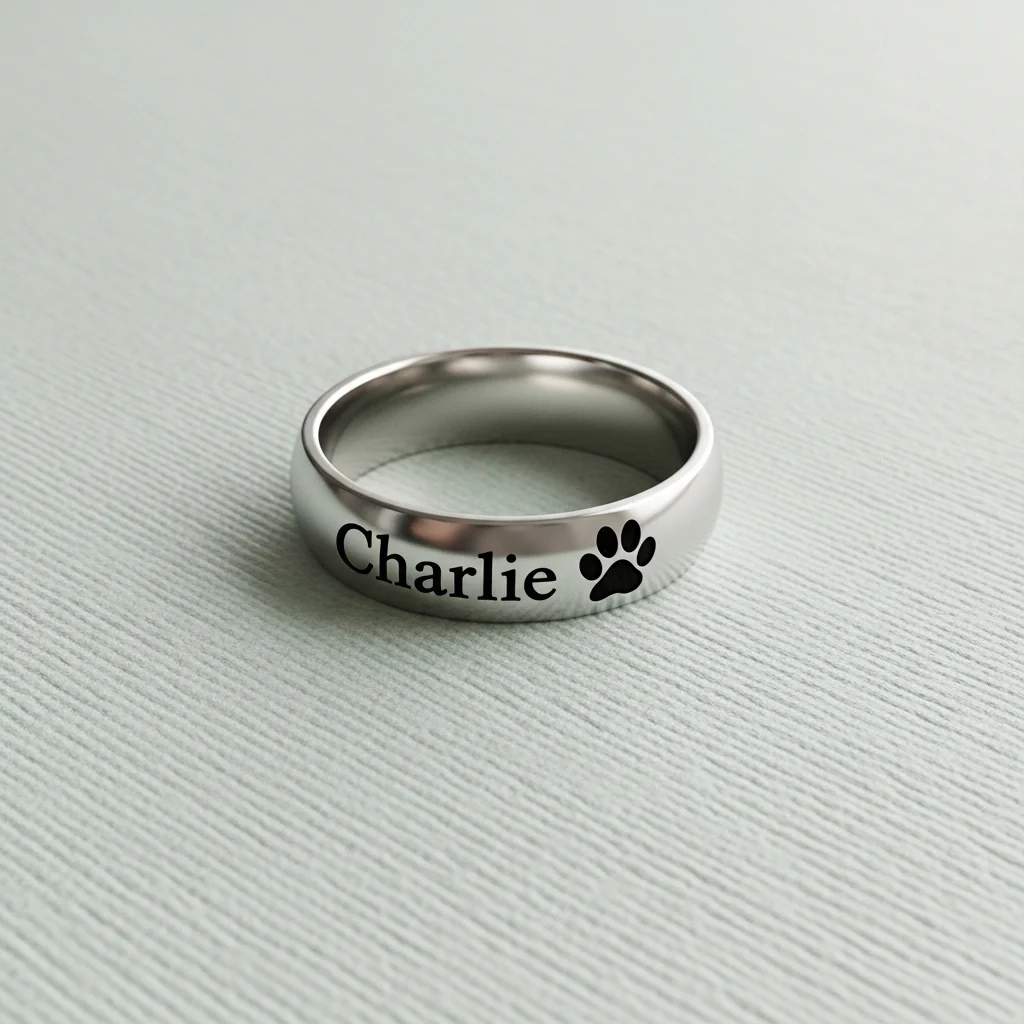 My Four Legged Angel Is Always Near By Engraved Ring - Image 5