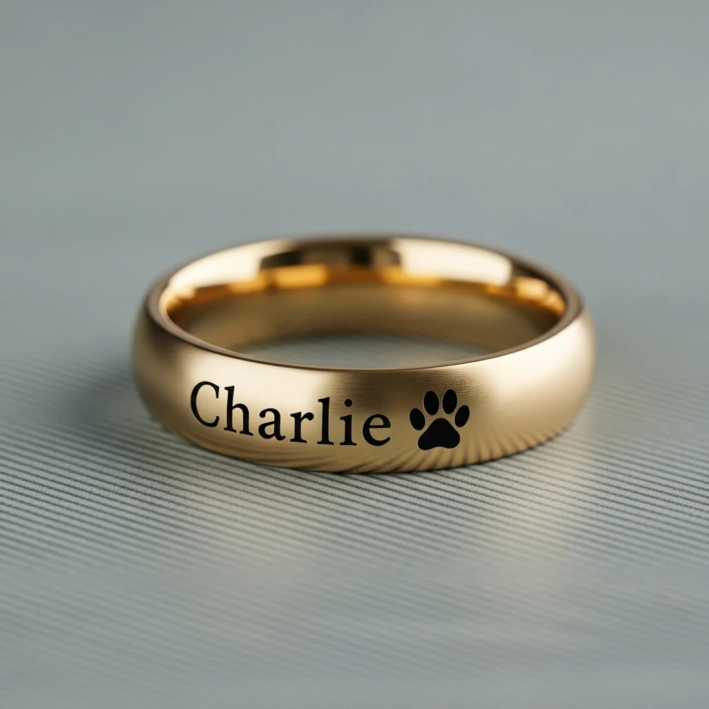 My Four Legged Angel Is Always Near By Engraved Ring - Image 6