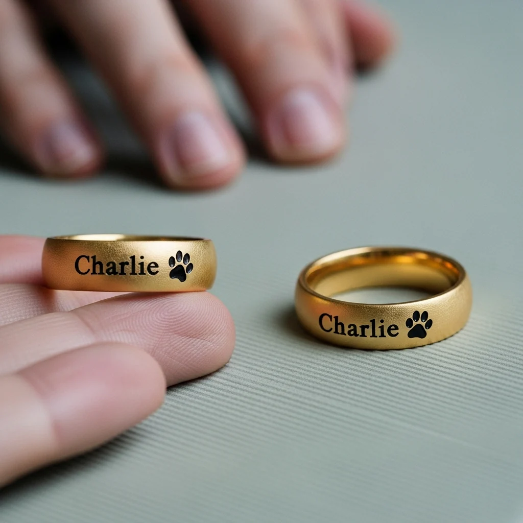My Four Legged Angel Is Always Near By Engraved Ring - Image 8