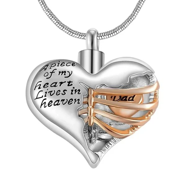🔥Summer Hot Sale🌊	 A Piece Of My Heart Lives In Heaven - Chain and Urn Pendant - Image 10