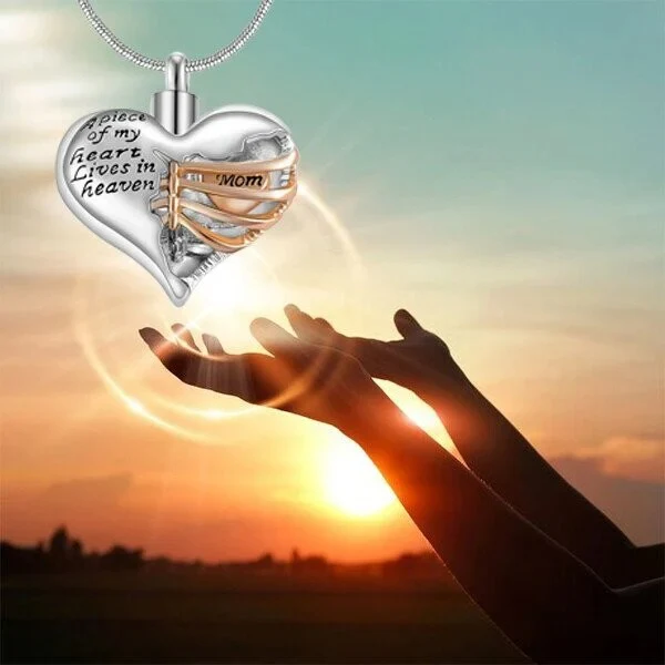 🔥Summer Hot Sale🌊	 A Piece Of My Heart Lives In Heaven - Chain and Urn Pendant - Image 2