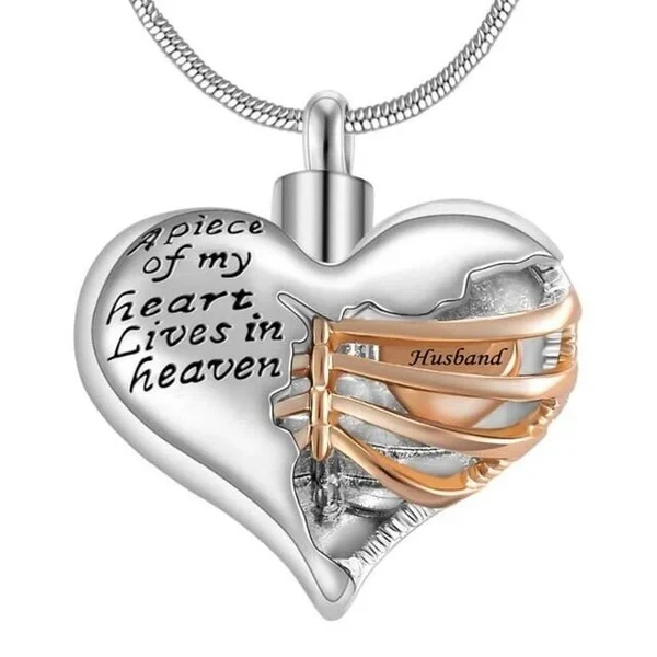 🔥Summer Hot Sale🌊	 A Piece Of My Heart Lives In Heaven - Chain and Urn Pendant - Image 7