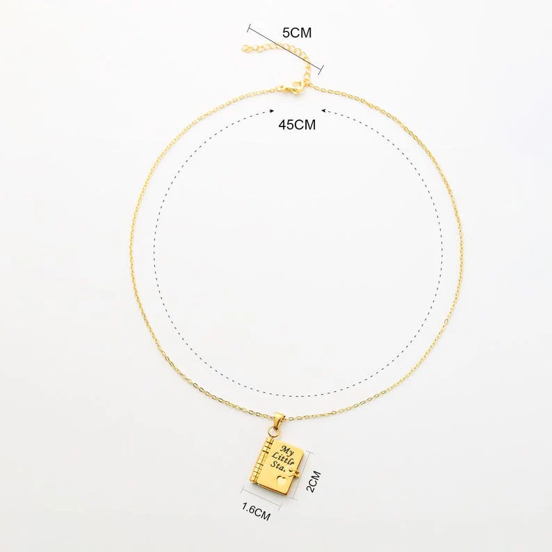 For Daughter -My Little Star Book Necklace - Image 12