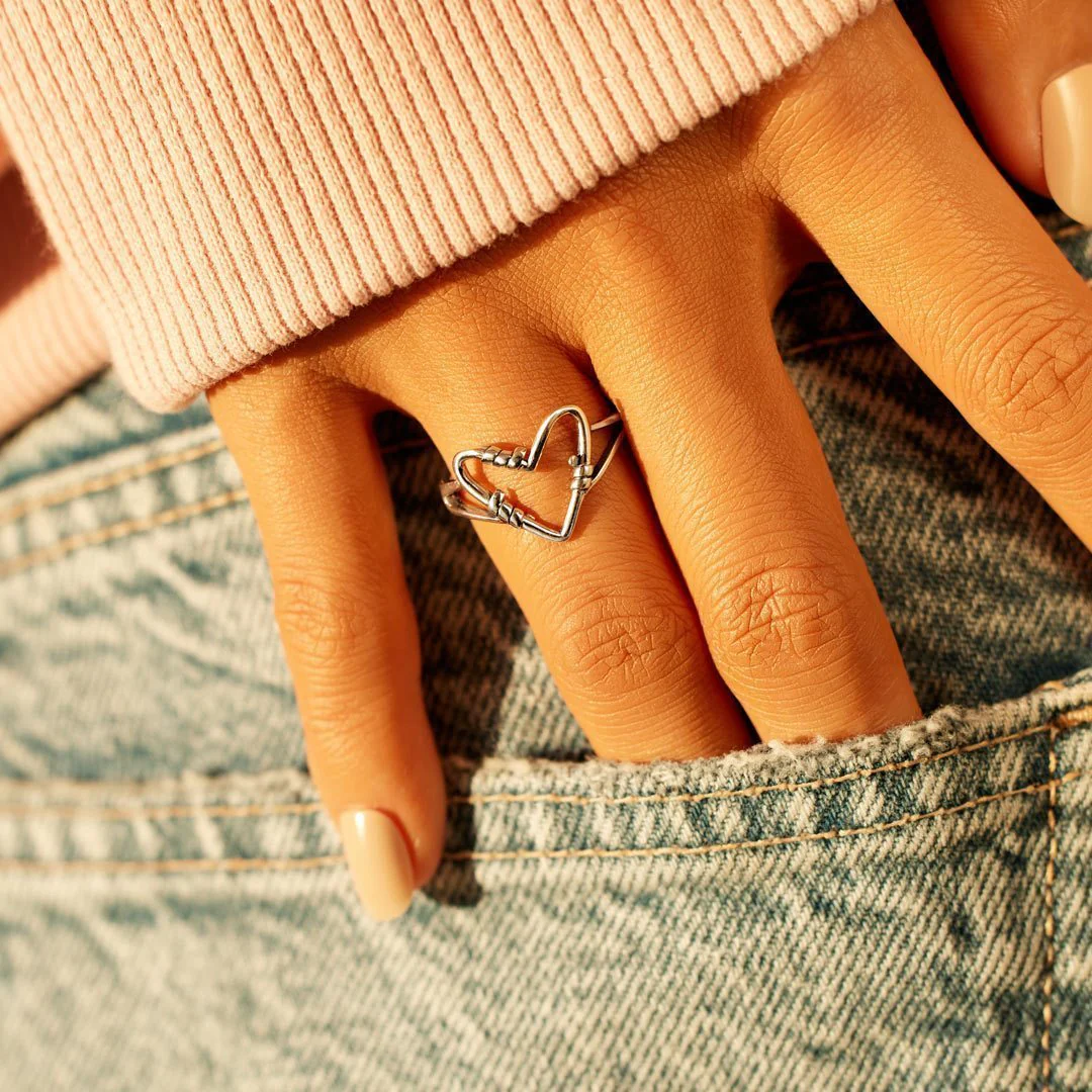 My Love You're Badass With A Big Heart Wire Ring - Image 5