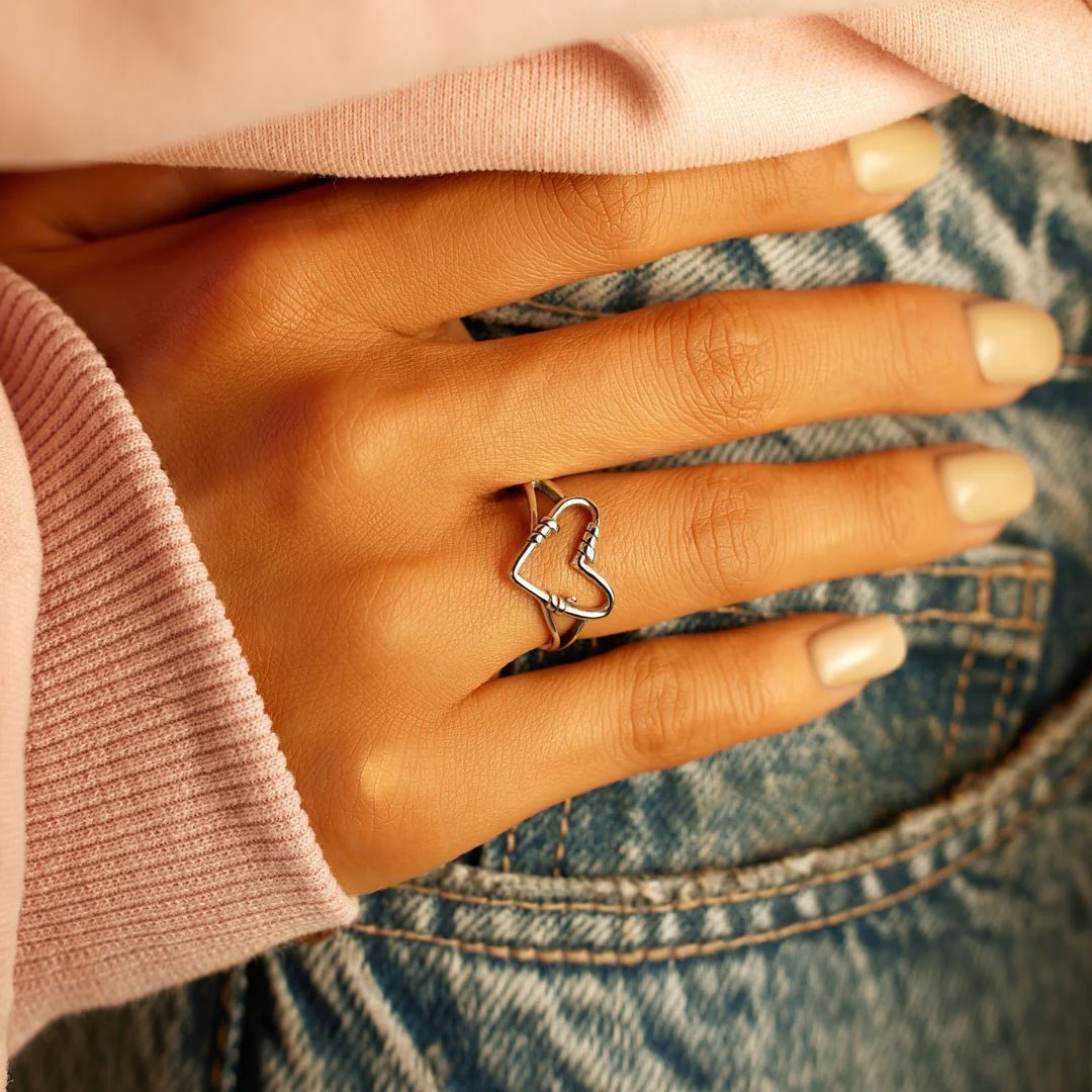 My Love You're Badass With A Big Heart Wire Ring - Image 6