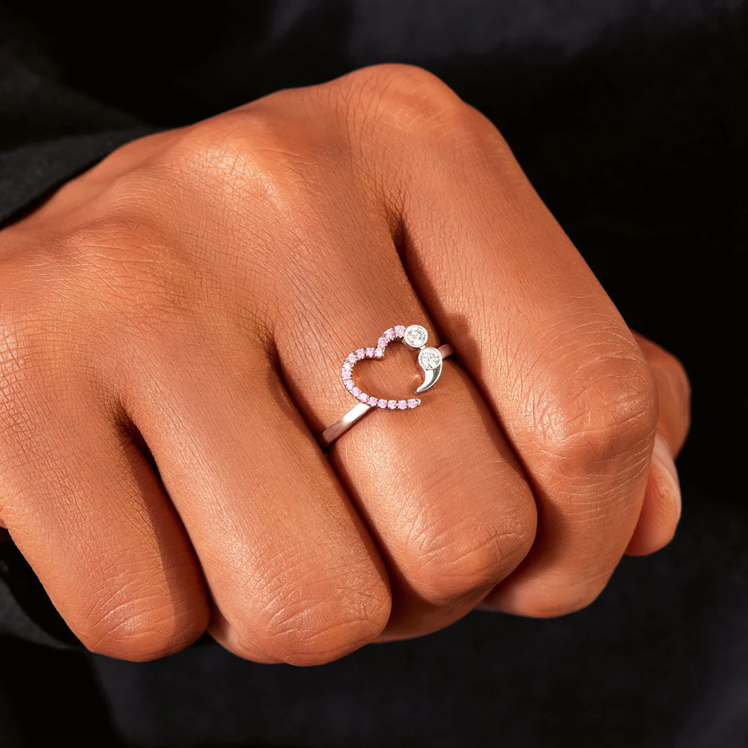 Never Give Up No Matter What Semicolon Ring - Image 5