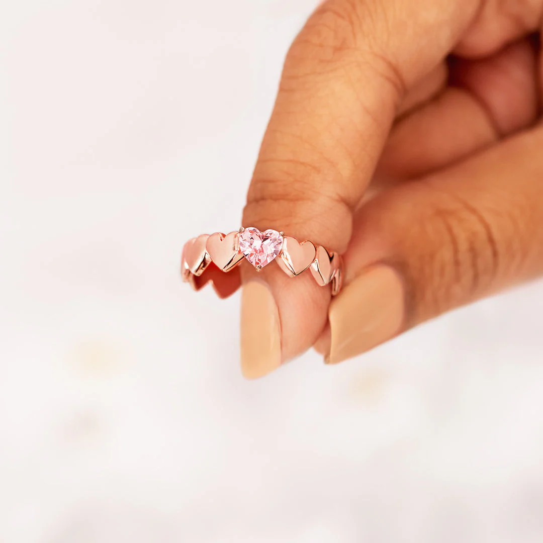 No Greater Gift Than Sisters Heart Band Ring - Image 4