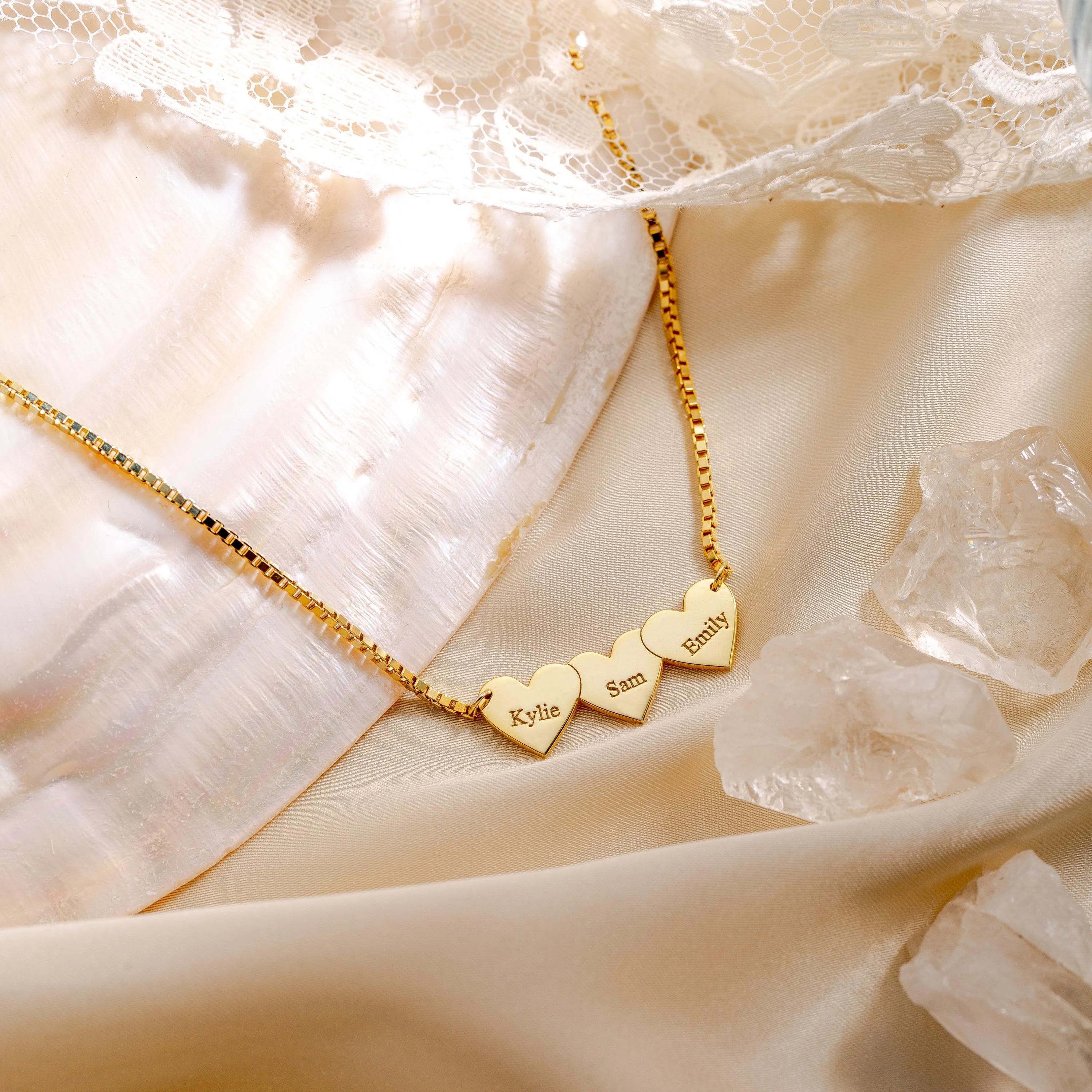 Personalized One-piece Heart-shaped Name Necklace - Image 4