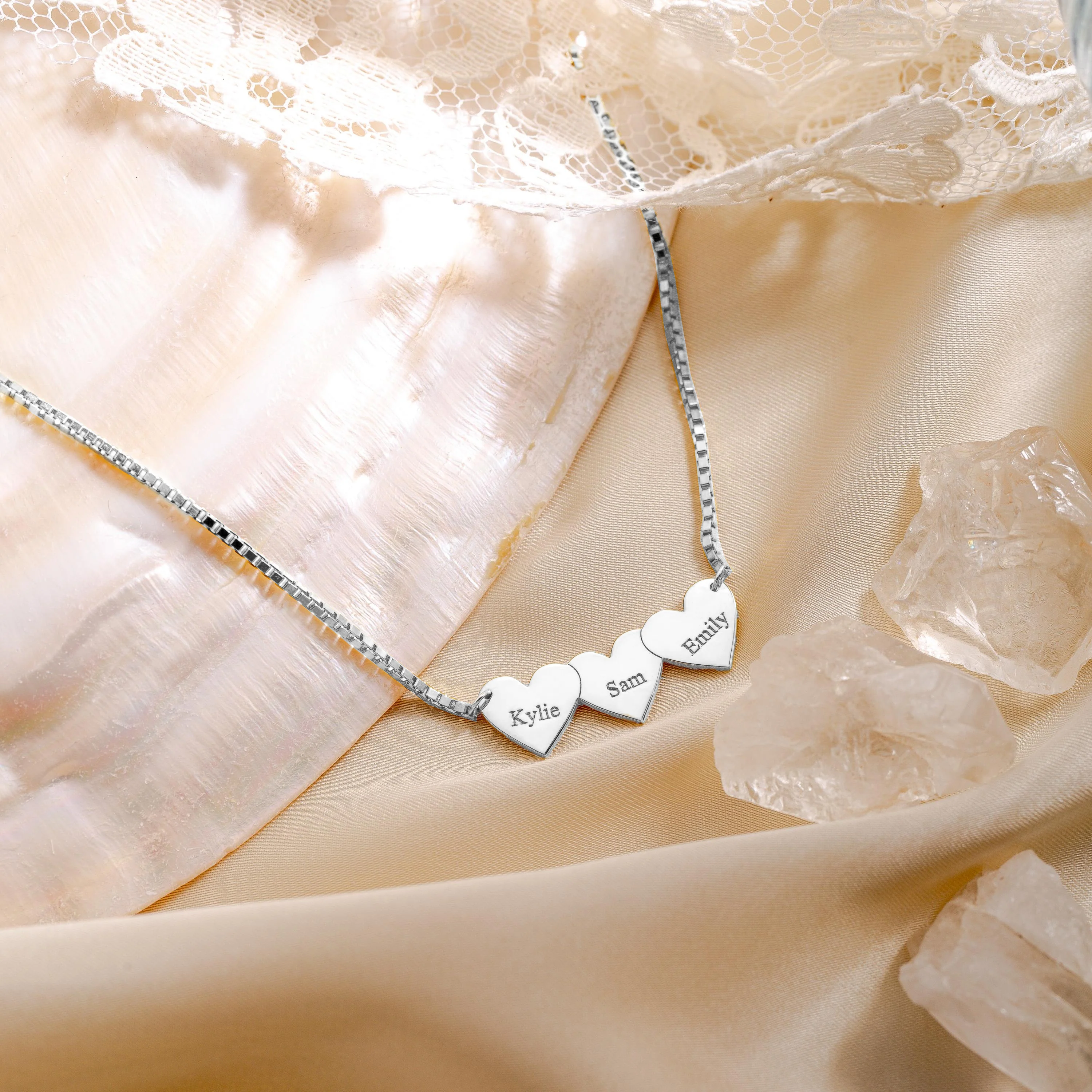 Personalized One-piece Heart-shaped Name Necklace - Image 5
