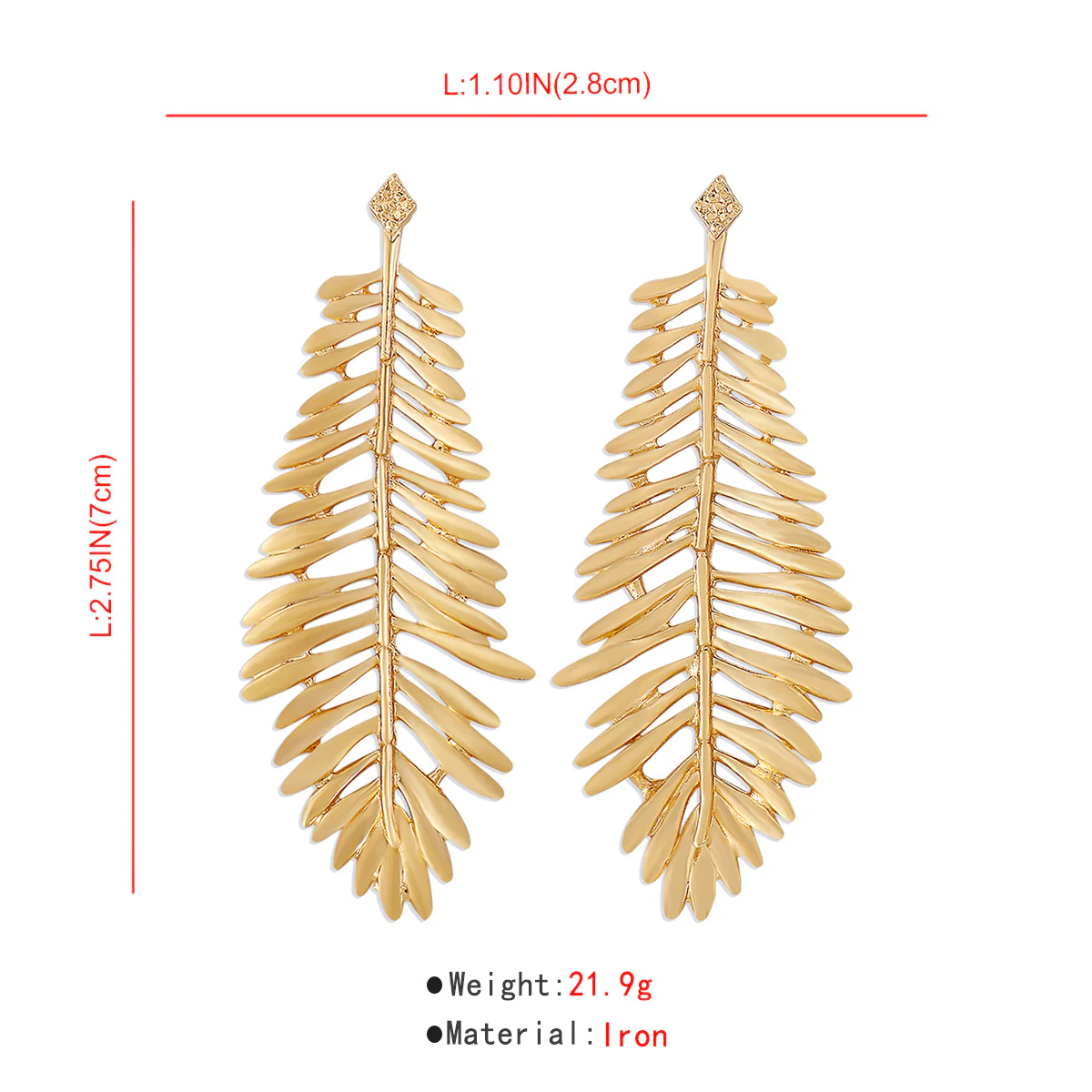 Palm Leaf Big Tassel Earrings - Image 7