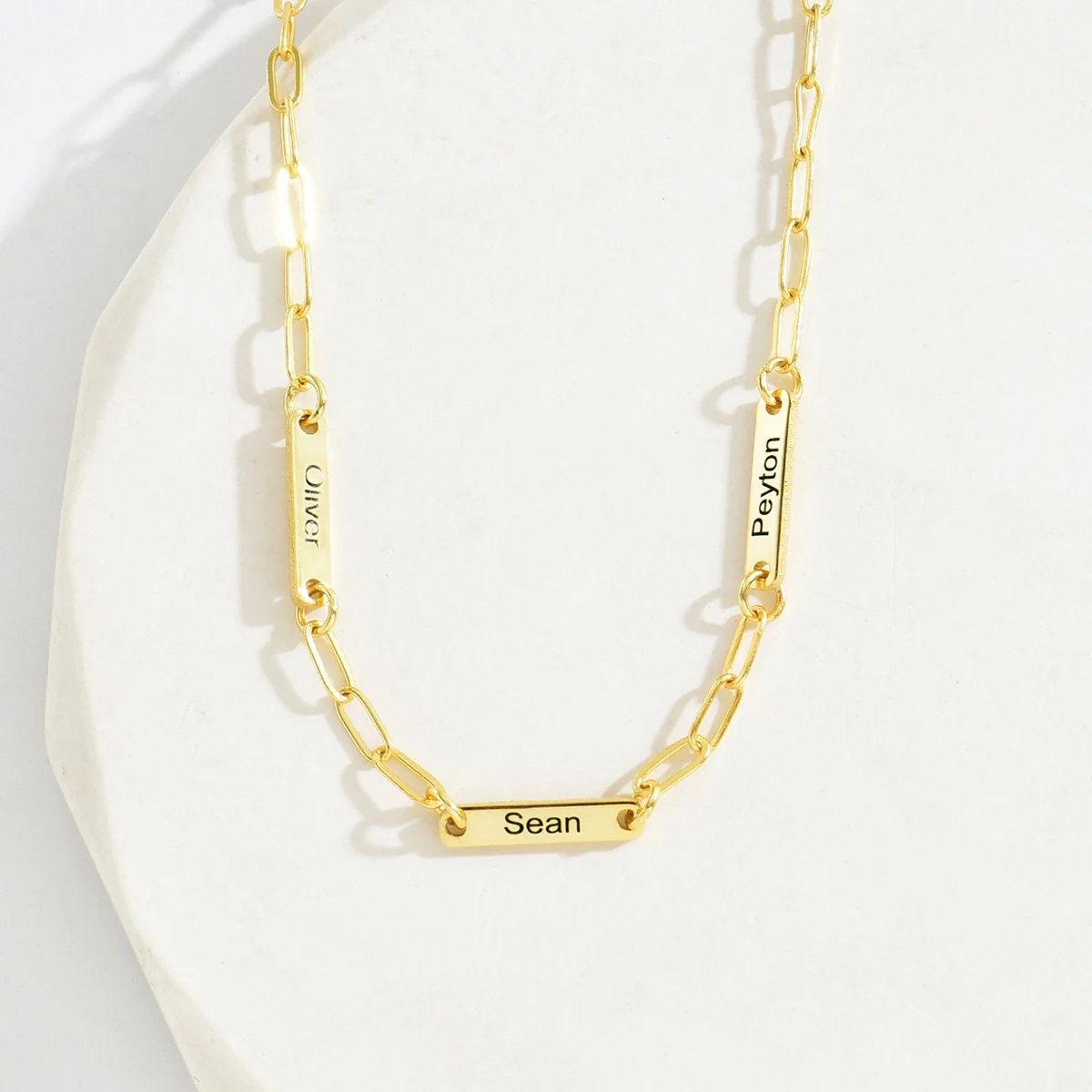 Minimalist Paperclip Personalized Name Necklace - Image 4