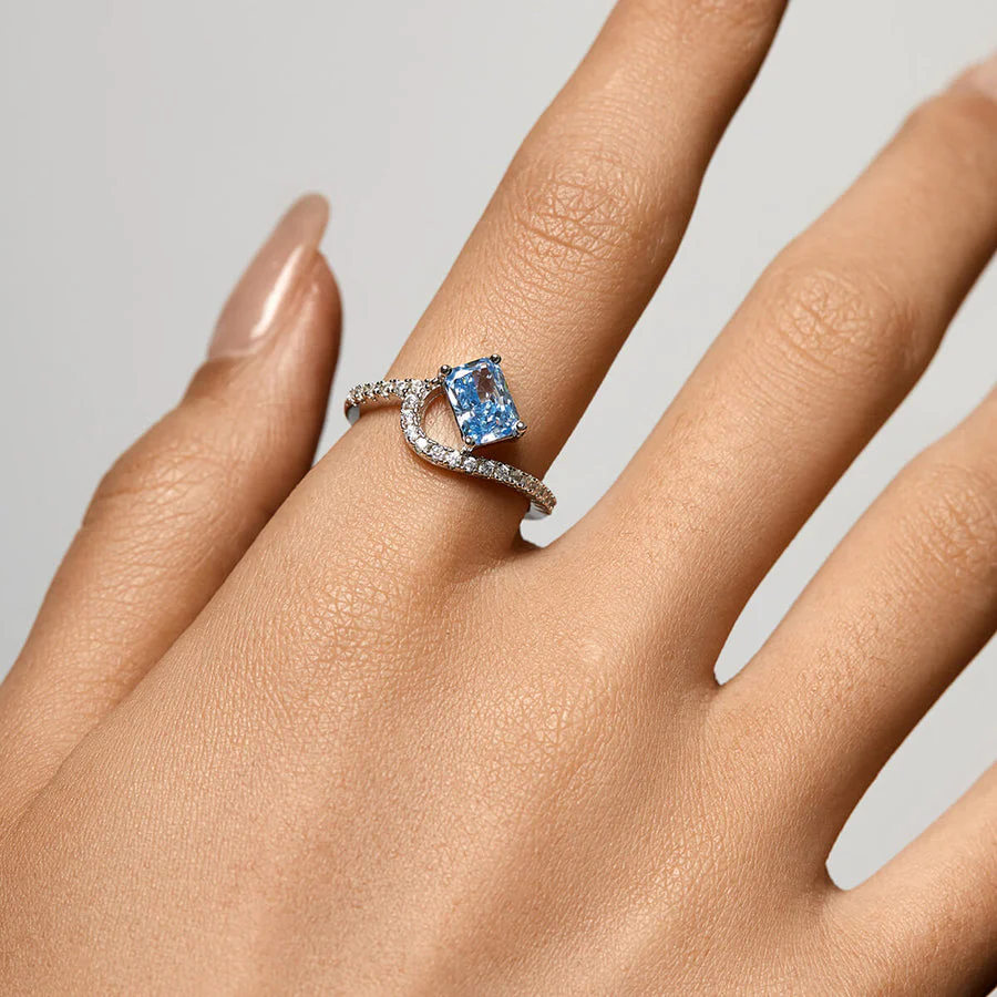 925 STERLING SILVER PAVÉ VAGUES RING - Image 5