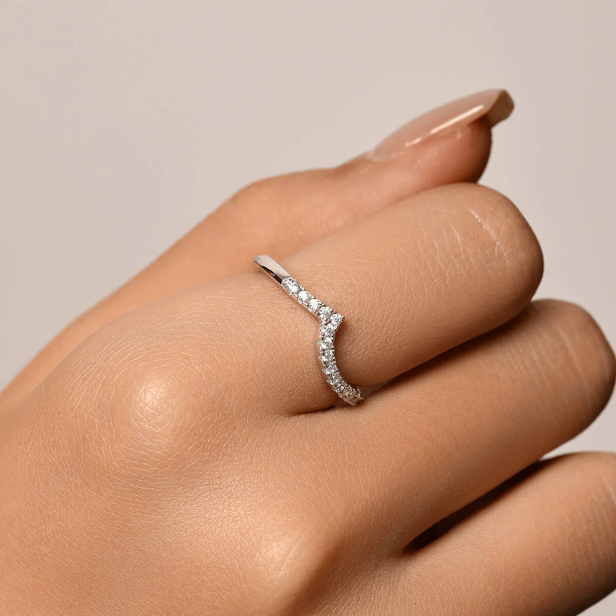 925 STERLING SILVER PAVÉ VAGUES RING - Image 6