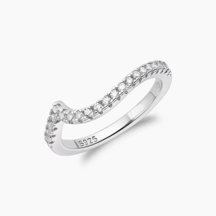 925 STERLING SILVER PAVÉ VAGUES RING - Image 10