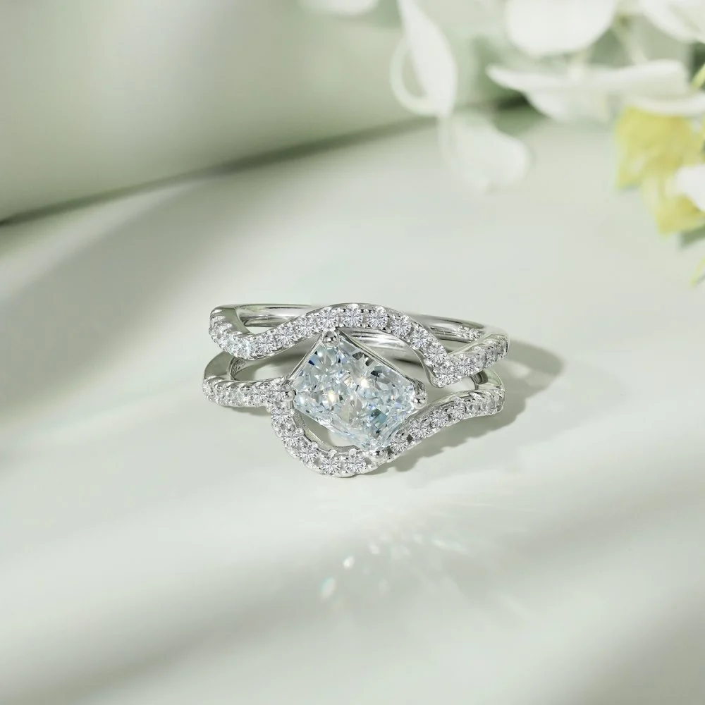 925 STERLING SILVER PAVÉ VAGUES RING - Image 14