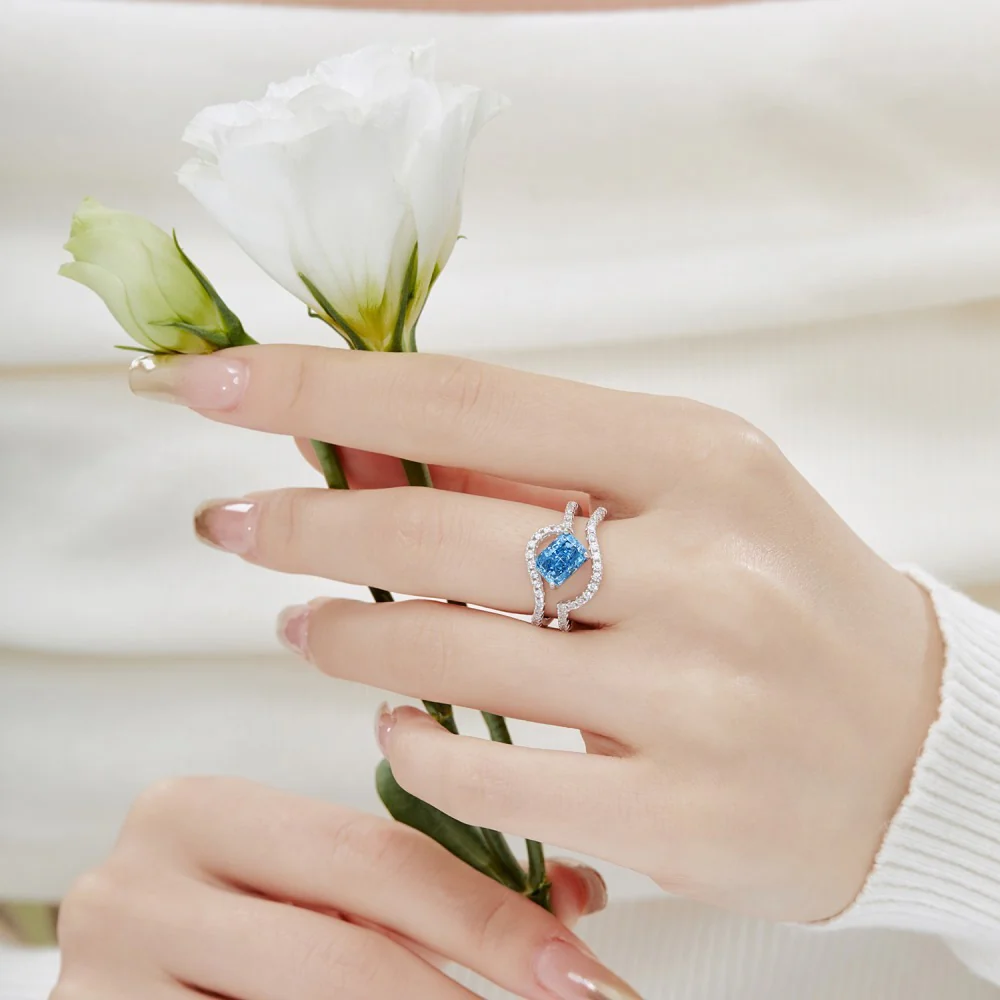 925 STERLING SILVER PAVÉ VAGUES RING - Image 6
