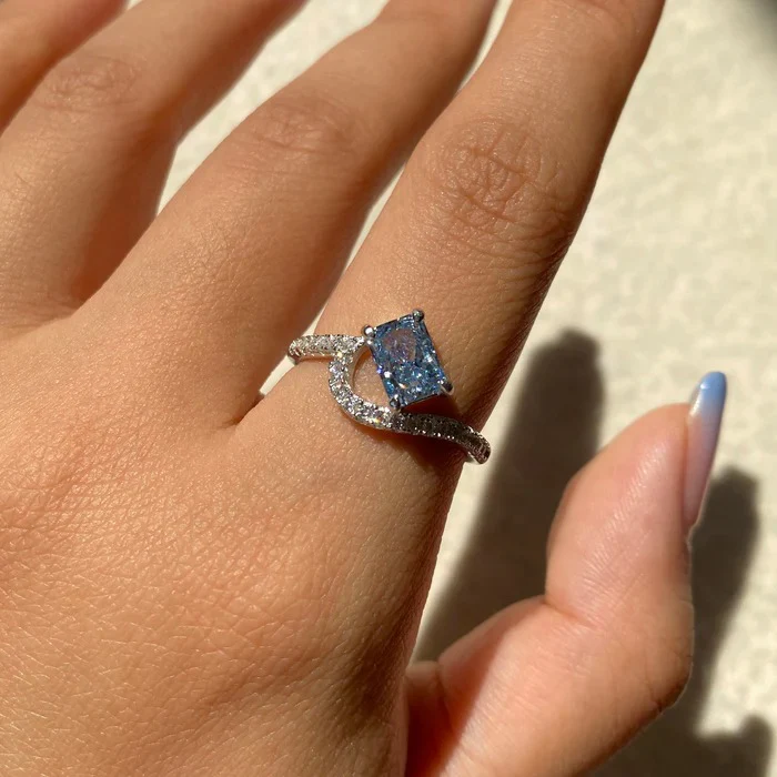 925 STERLING SILVER PAVÉ VAGUES RING - Image 7