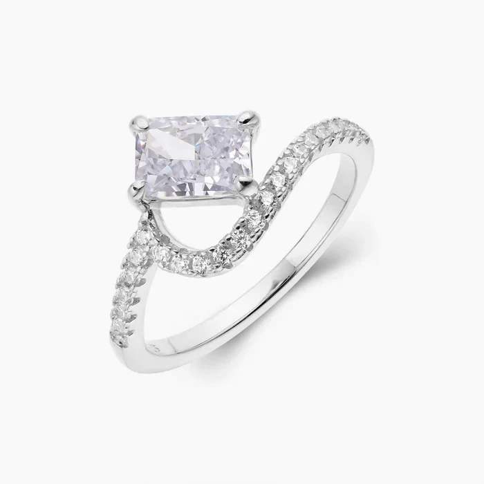 925 STERLING SILVER PAVÉ VAGUES RING - Image 8