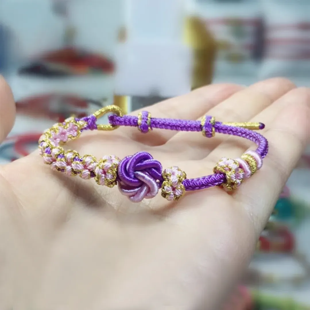 FOR GRANDDAUGHTER🩷A LINK THAT CAN NEVER BE UNDONE Peach Blossom Knot Bracelet - Image 9