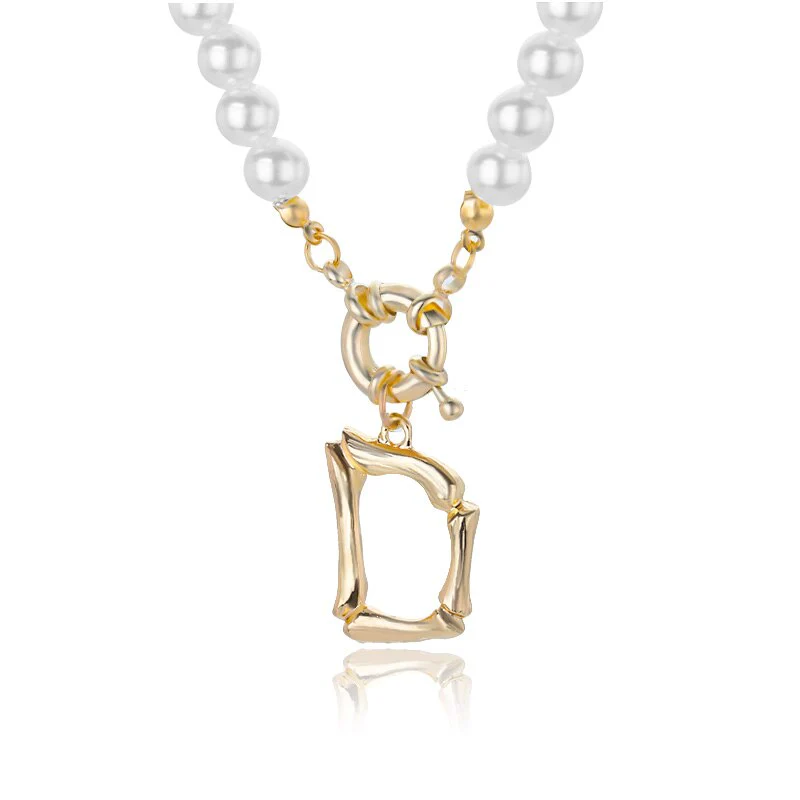 Personal Pearl Necklace Choker Alphabet A-Z - Image 6