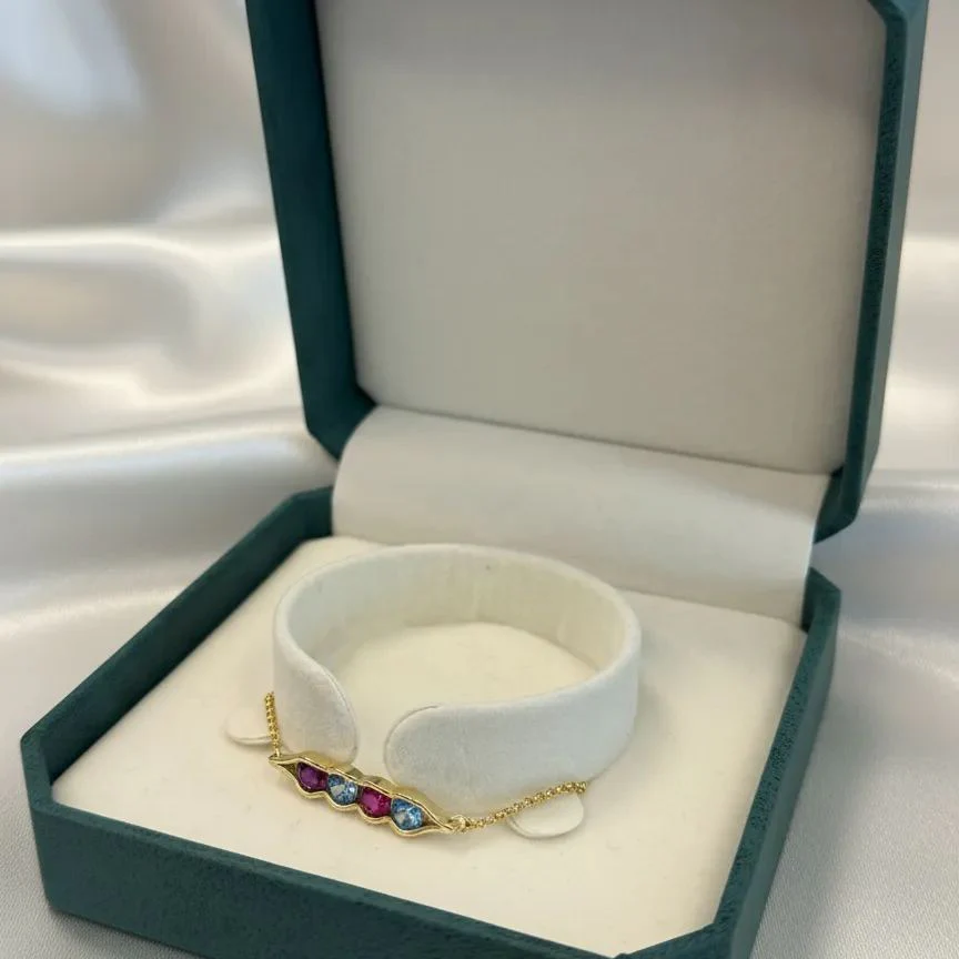 For Friend- We're Peas in a pod Birthstone Bracelet - Image 11