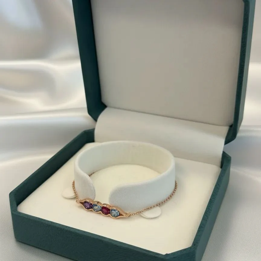 For Friend- We're Peas in a pod Birthstone Bracelet - Image 12