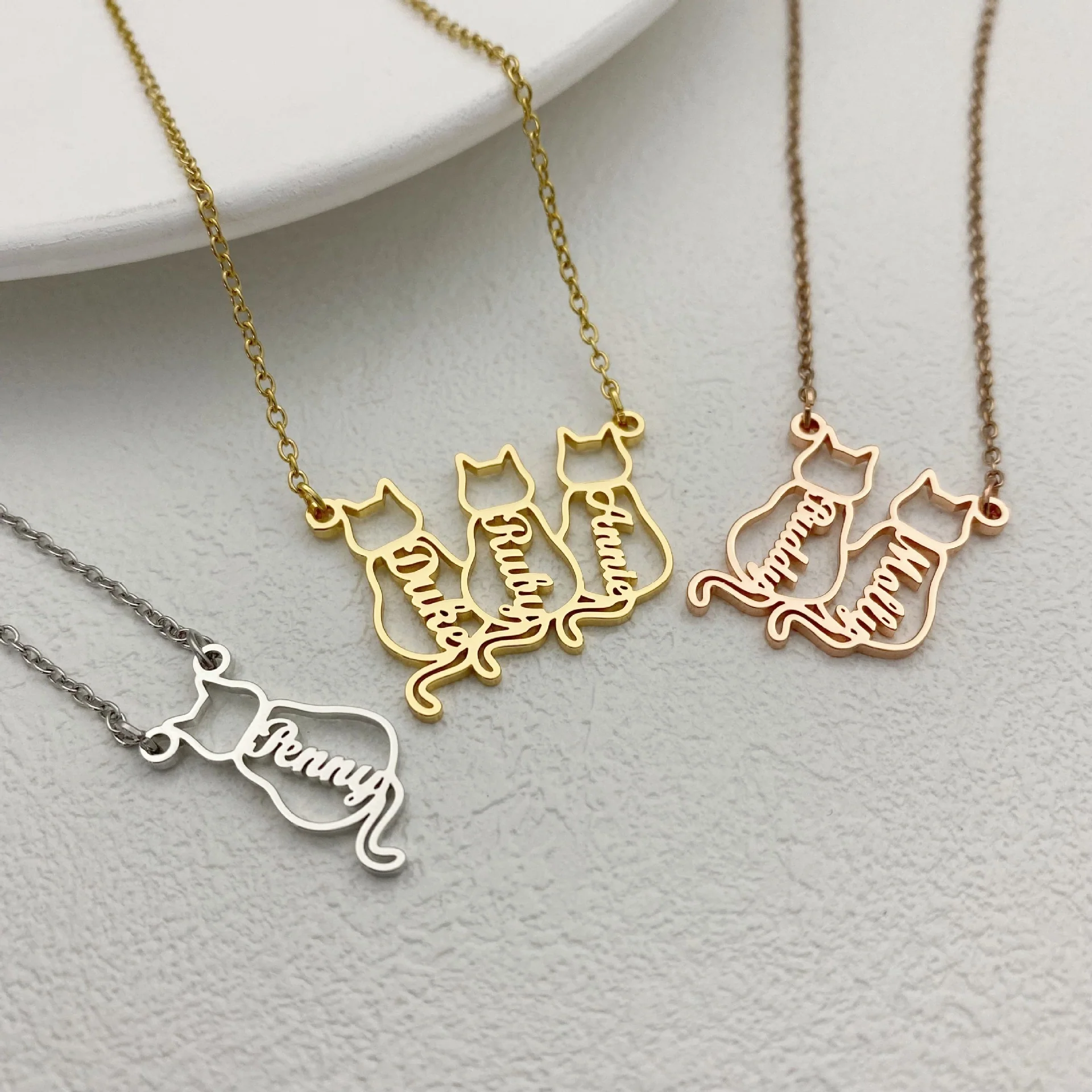 🐾 Personalised Cat Name Necklace - Image 4