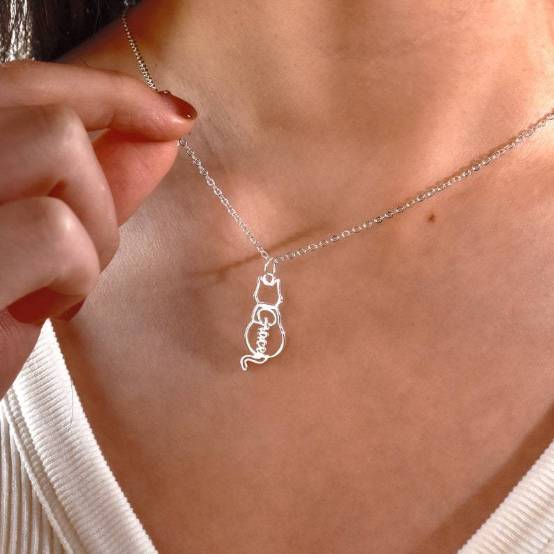 🐾 Personalised Cat Name Necklace - Image 5