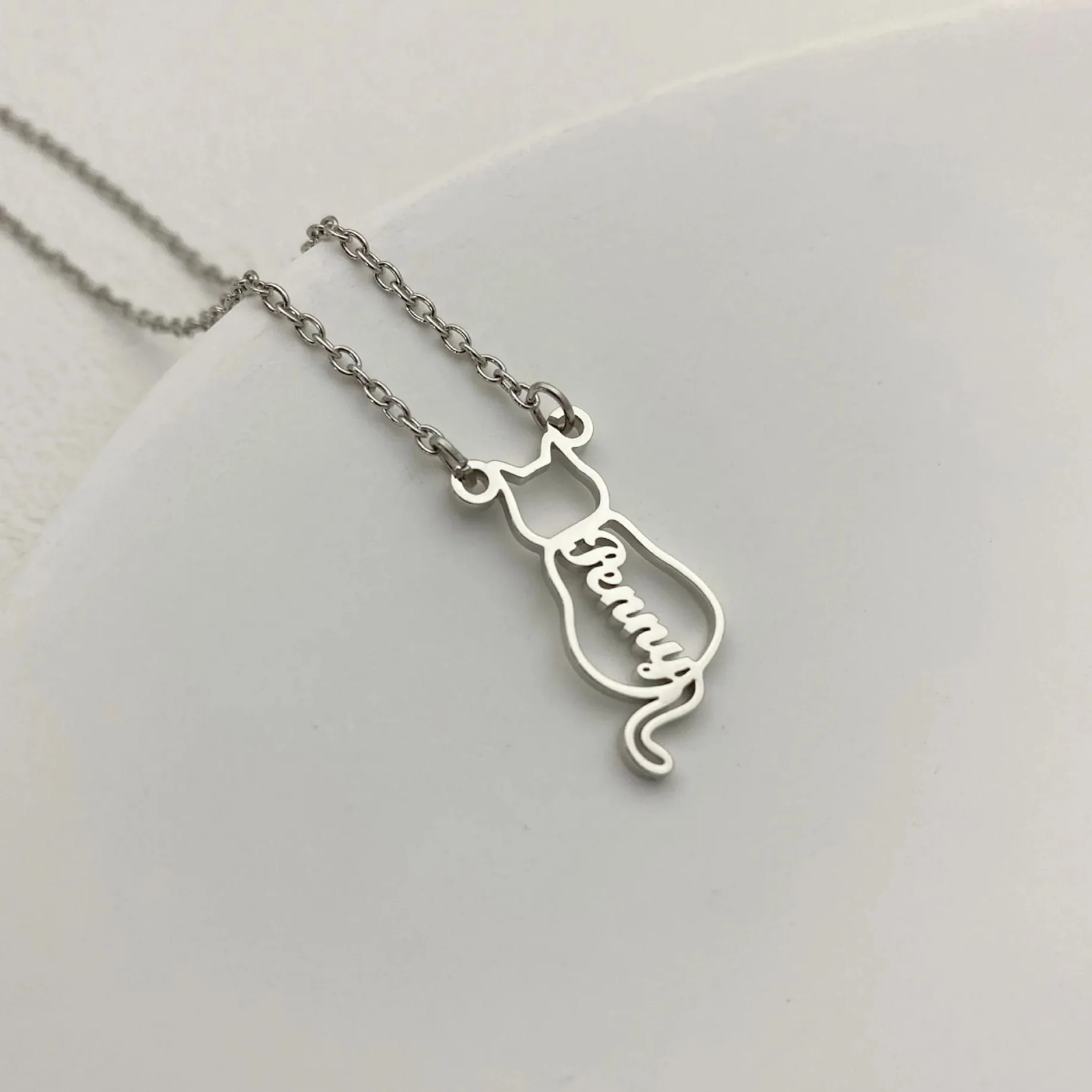 🐾 Personalised Cat Name Necklace - Image 7