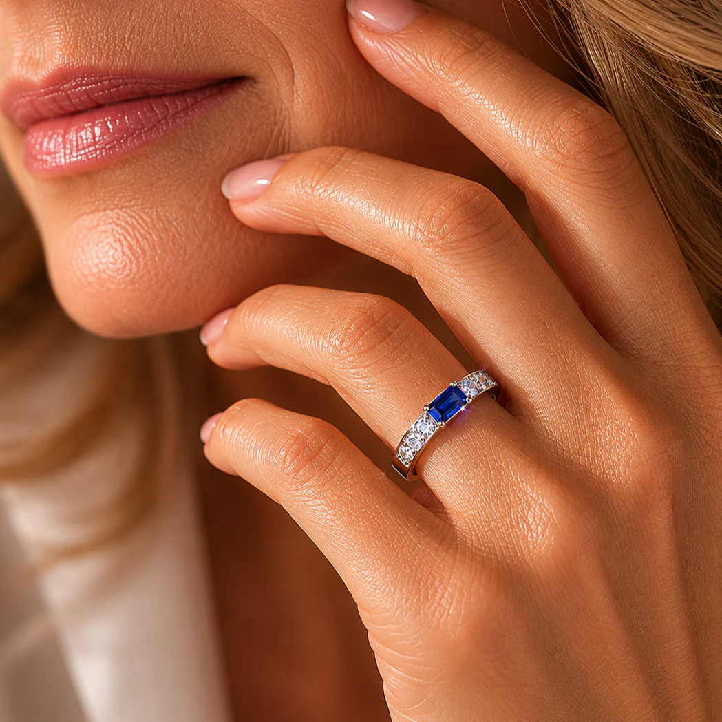 Personalized Hug From Heaven Birthstone Memorial Ring - Image 3