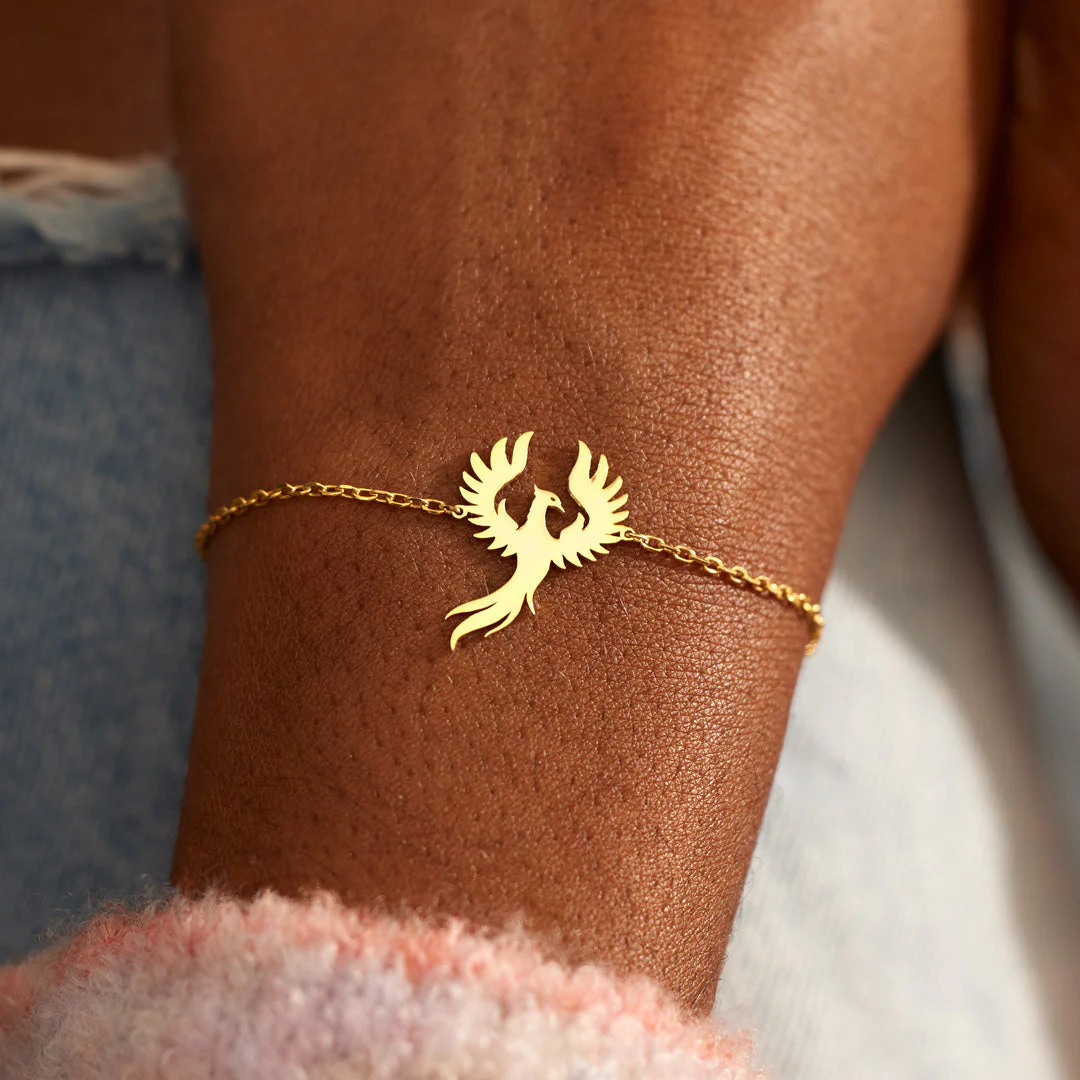 Rise Up Golden Phoenix Charm Bracelet - Image 2