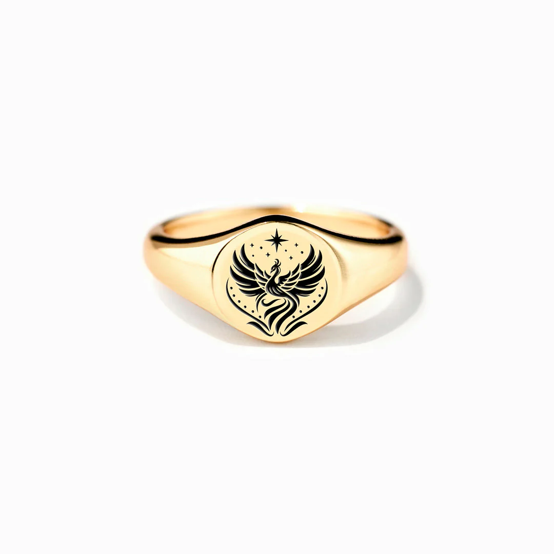 Tough As F♥ck Phoenix Signet Ring - Image 7