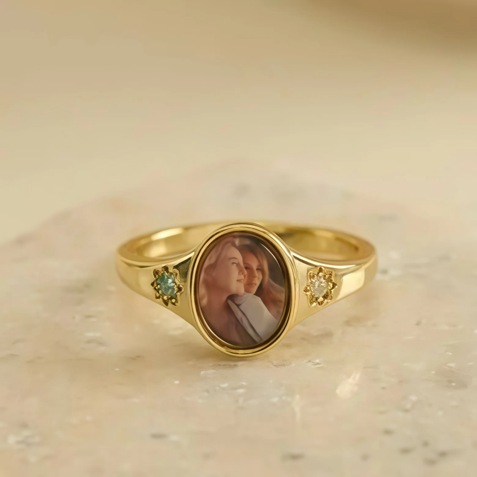 For Love-Photo Birthstone Custom Ring - Image 6